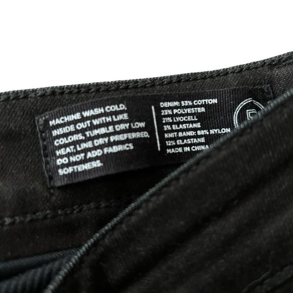 BLANQI DENIM NWT Maternity Belly Support Black Skinny Jeans Ripped Details - Picture 7 of 15